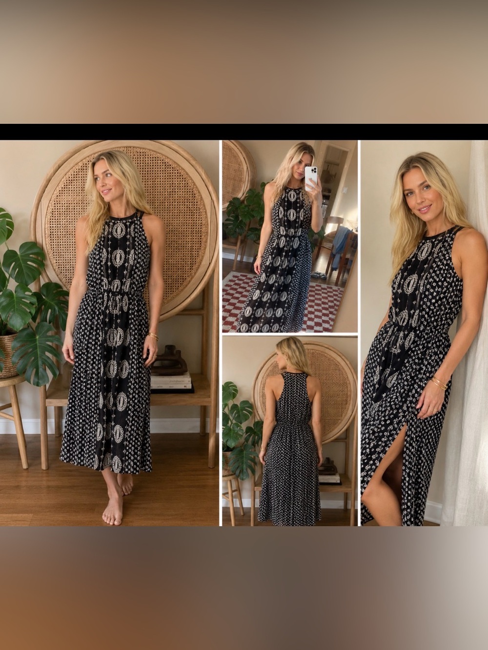 Karen Millen Black Embroidered Midi Dress - Elegant & Timeless